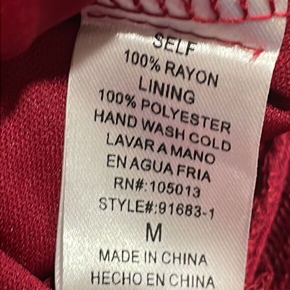 NWOT Altar'd State Cranberry Lace Dress. Size M medium 8/10 - Picture 9 of 9